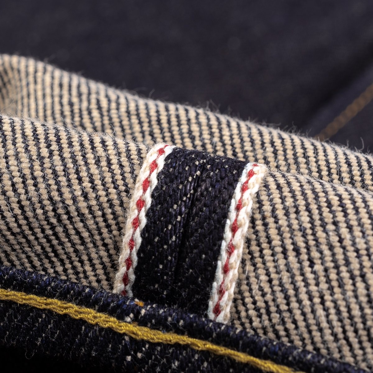 IH-888-XHS 25oz Selvedge Denim Medium/High Rise Tapered Cut Jeans - Indigo - 13