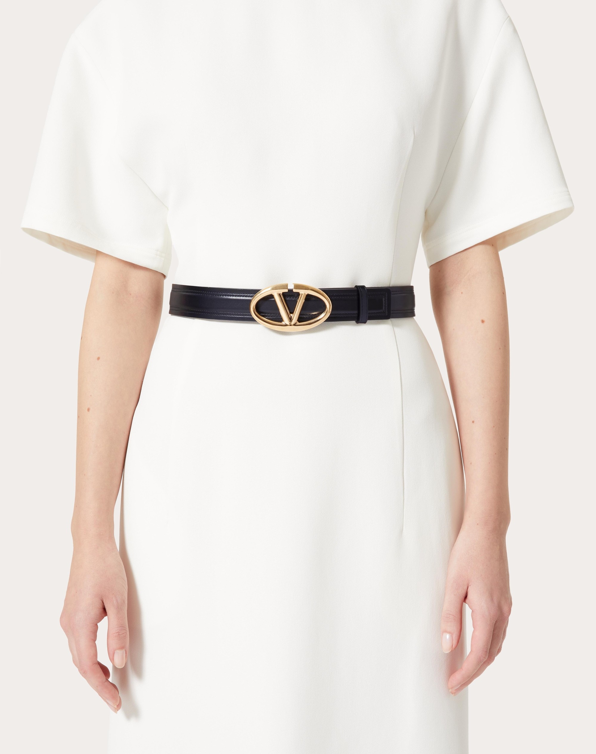 THE BOLD EDITION VLOGO SHINY CALFSKIN BELT 30 MM - 5