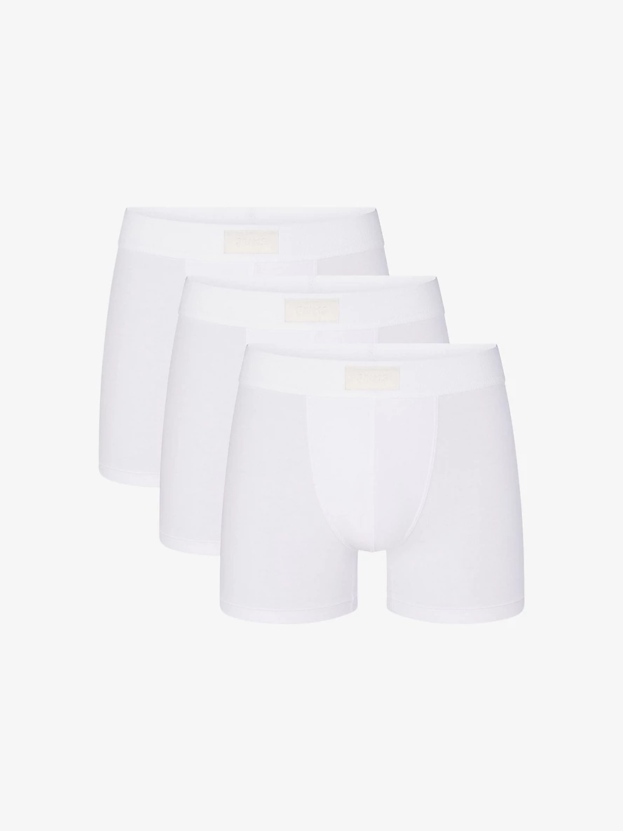 Branded-waistband 3in pack of three stretch-cotton boxer briefs - 1