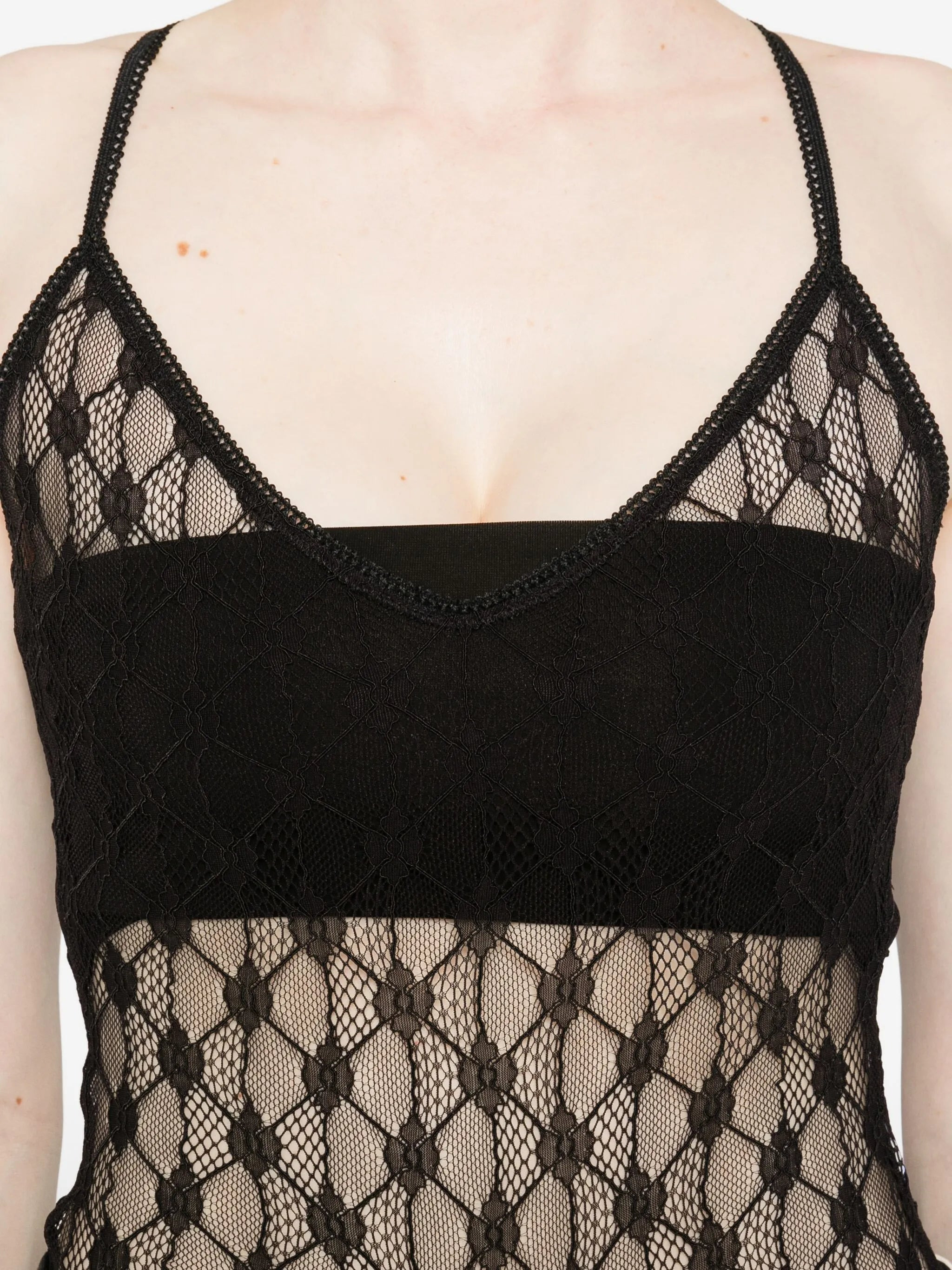Isabel Marant Geometric-pattern Lace Bodysuit - 4