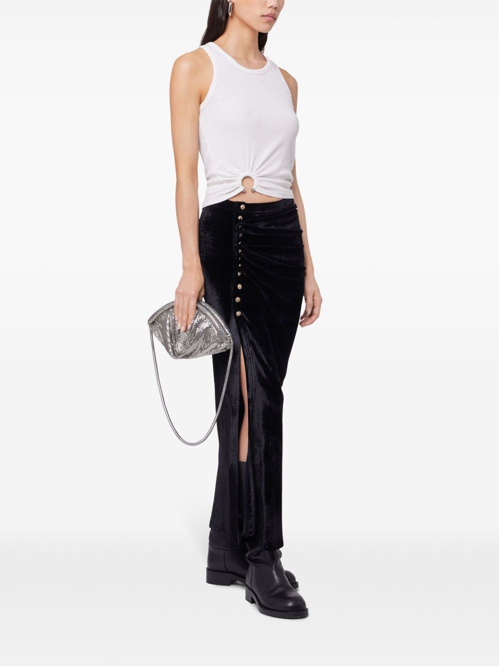 velvet maxi skirt - 3