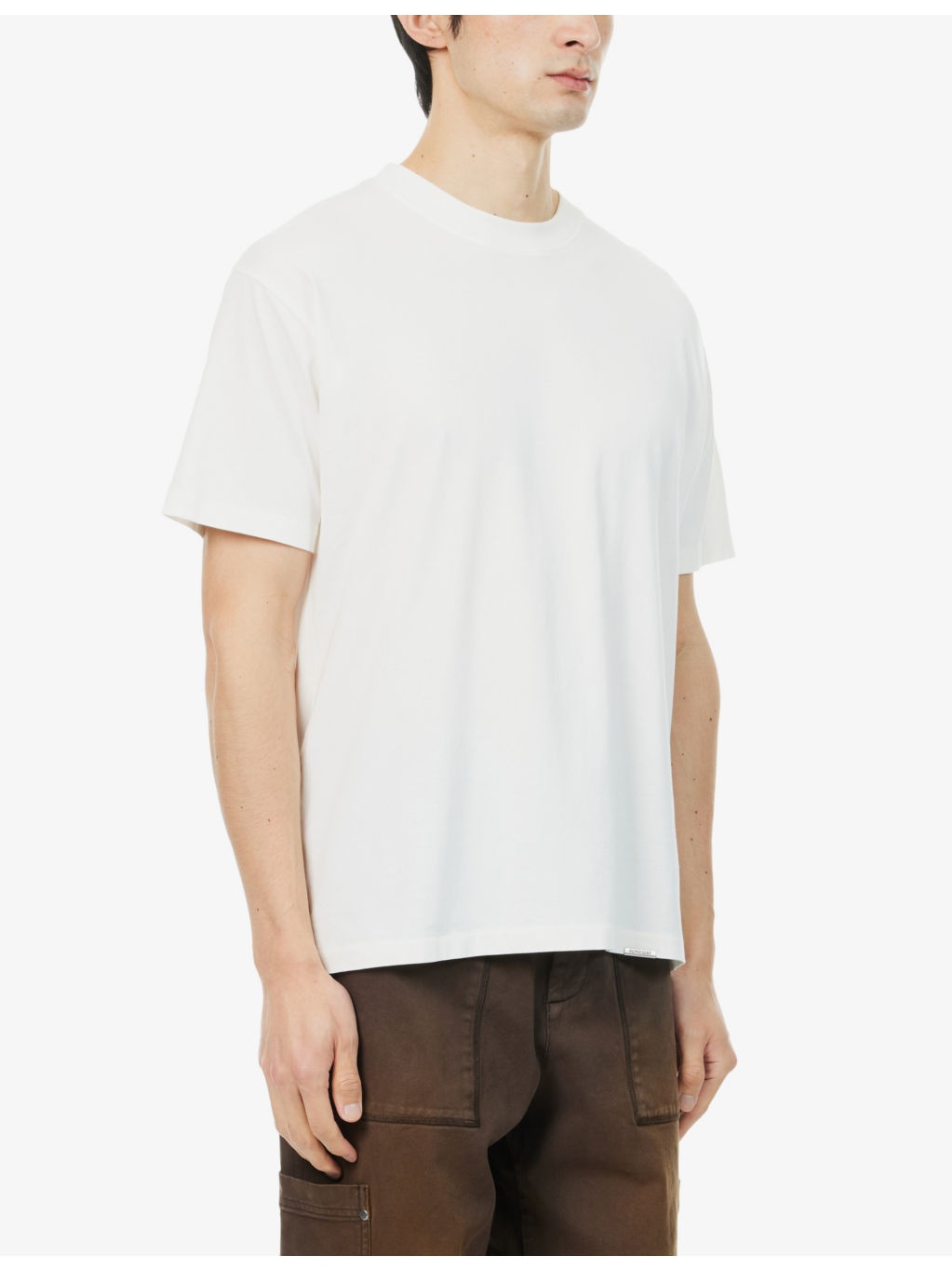 Initial short-sleeves oversized cotton-jersey T-shirt - 3