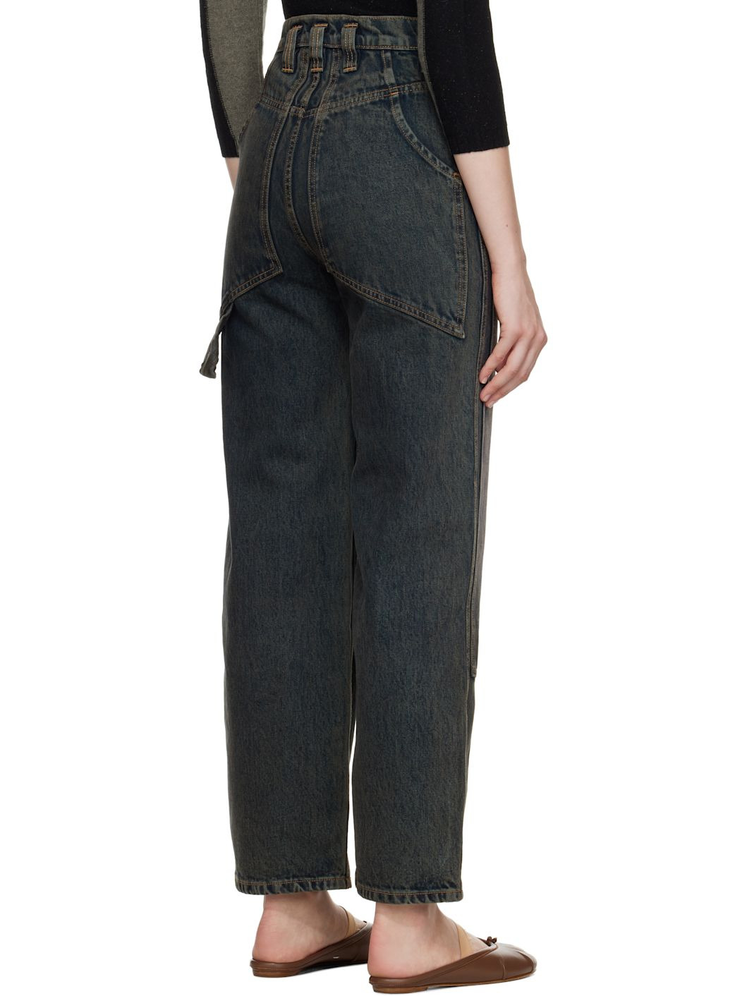 Blue Double Knee Baggy Jeans - 3