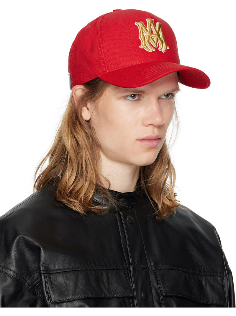 AMIRI Red MA Outline Canvas Cap outlook