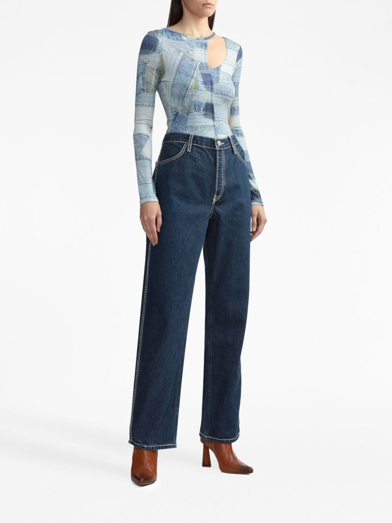 Andersson Bell panelled-design cut-out detailing top outlook