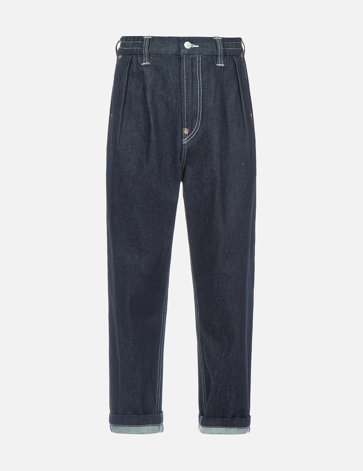 COLORBLOCK SEAGULL EMBROIDERED TAPERED-FIT JEANS - 1