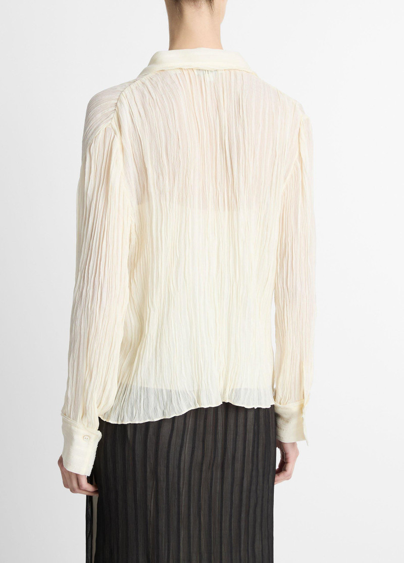 Vince Crushed Stripe Button-Front Shirt outlook