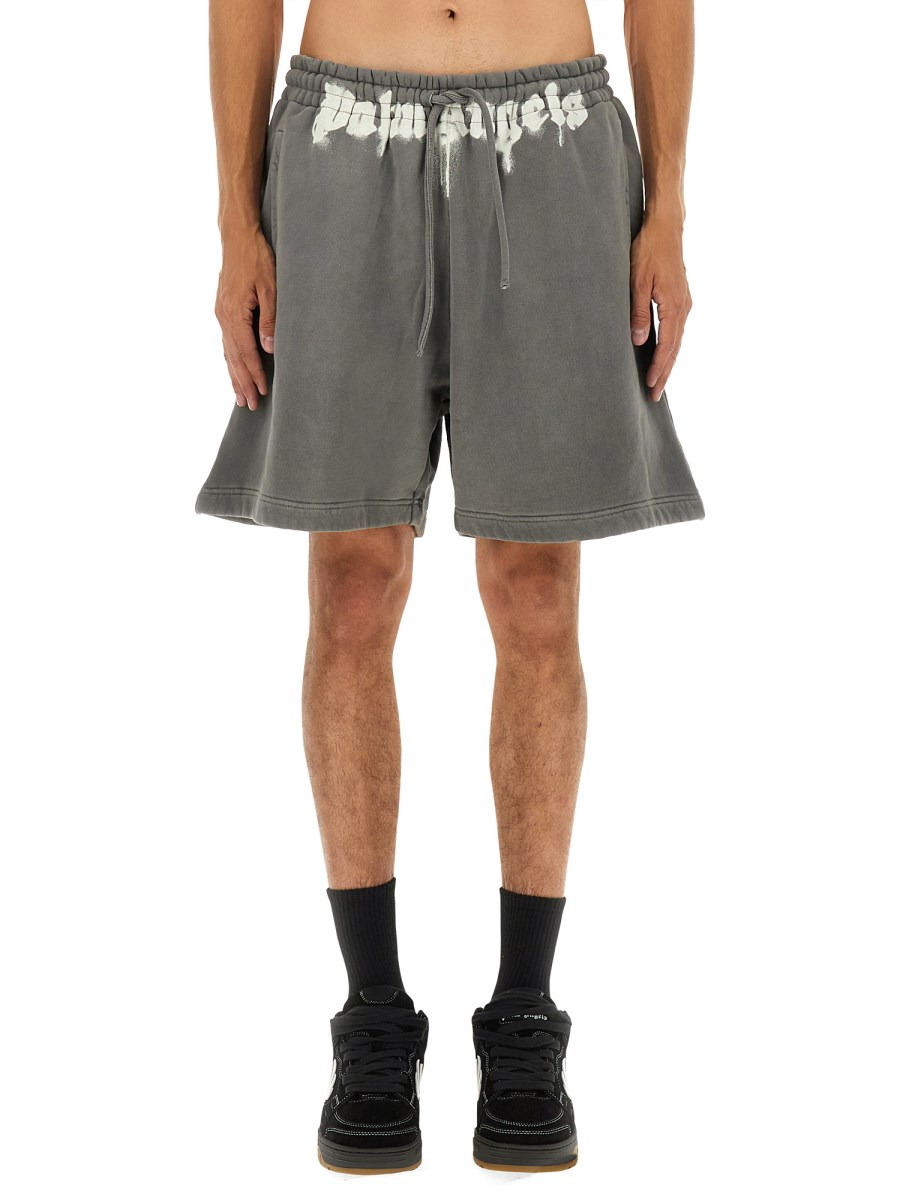 COTTON SHORTS WITH LOGO - 1