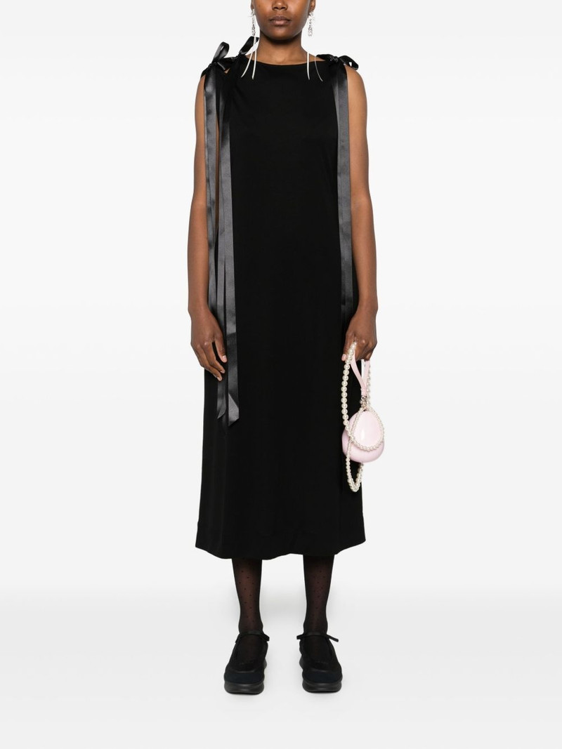 Simone Rocha bow strap-detail midi dress outlook