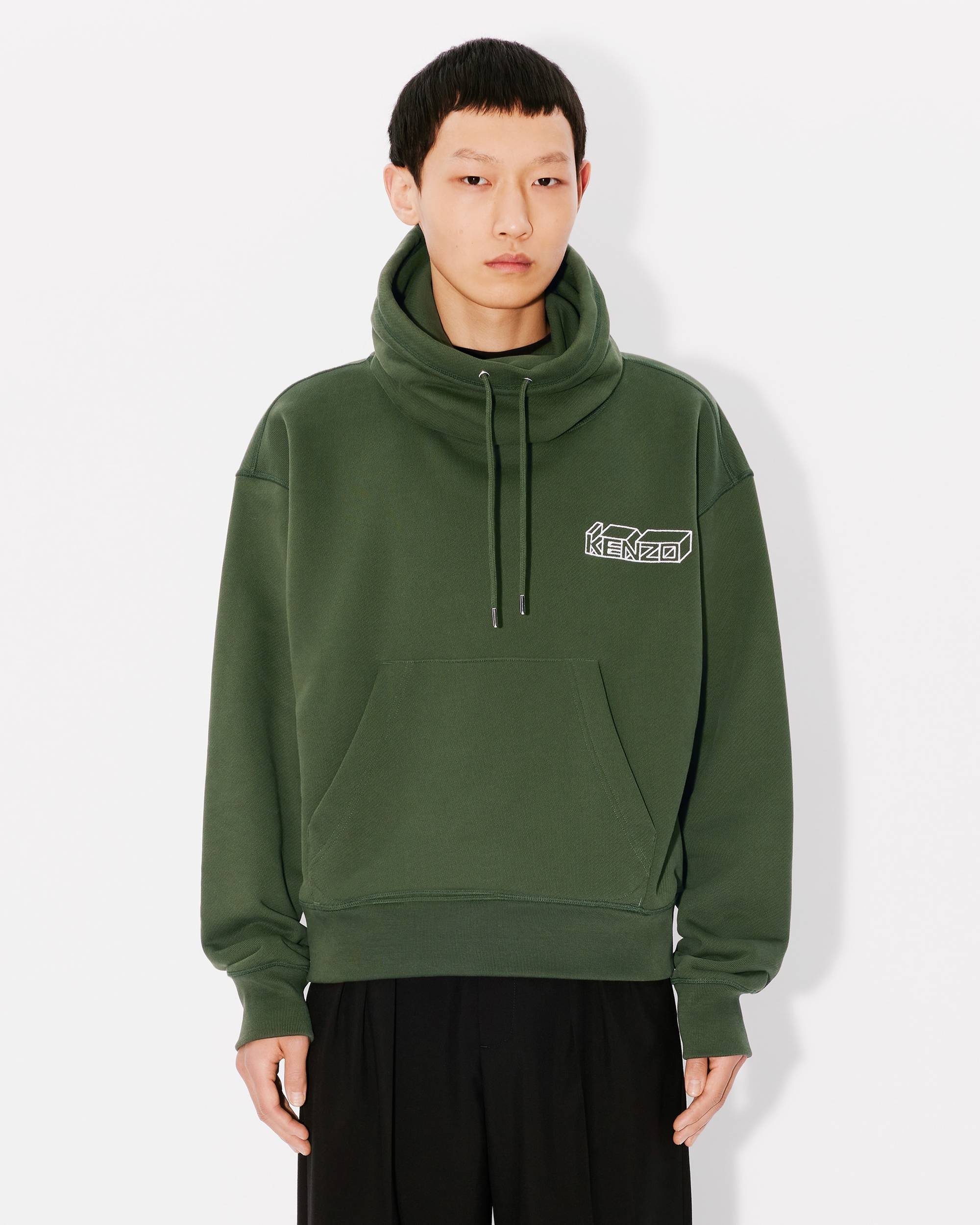 'KENZO Kube' embroidered snood sweatshirt - 3