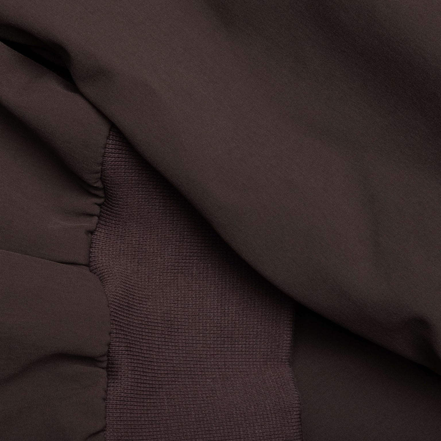 BONDED NYLON BOMBER JACKET - BROWN - 4