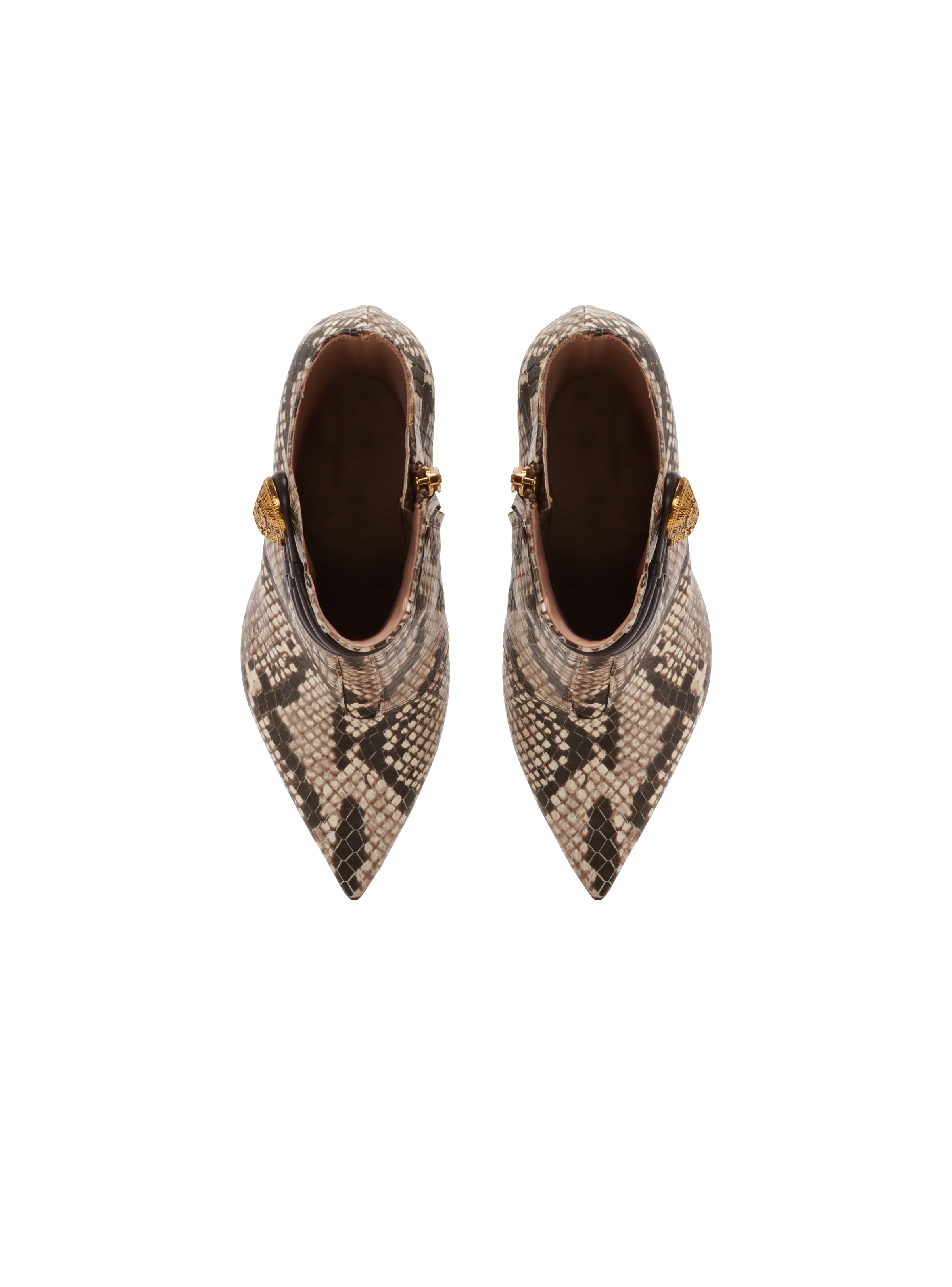 Alma snakeskin-effect leather ankle boots - 3