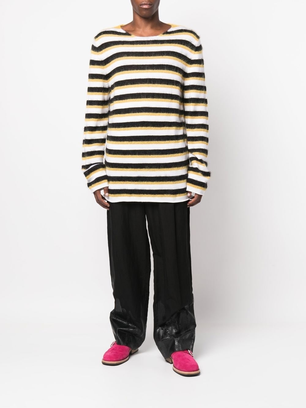 striped roll-neck jumper - 6