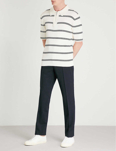 Sandro Slim-fit tapered stretch-wool trousers outlook