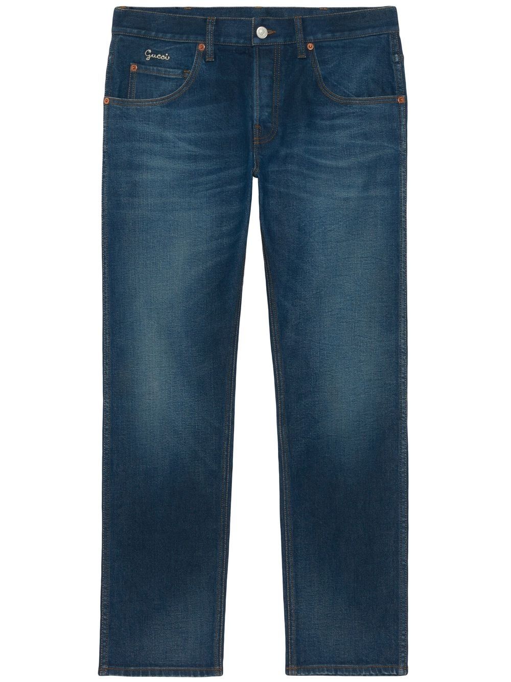 faded tapered jeans - 1