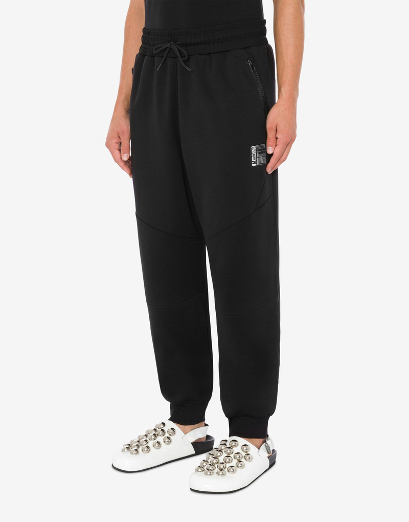 Moschino TECHNICAL FLEECE PANTS WITH LOCKER TAG LABEL outlook