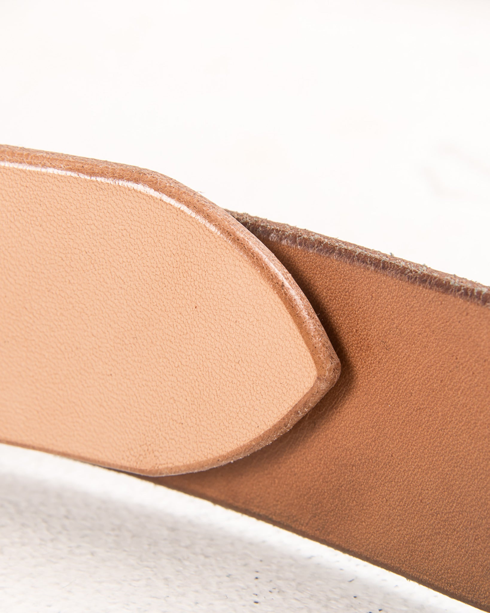 IHB-08-NAT Heavy Duty "Tochigi" Leather Belt with Nickel Plated Garrison Buckle - Natural - 9