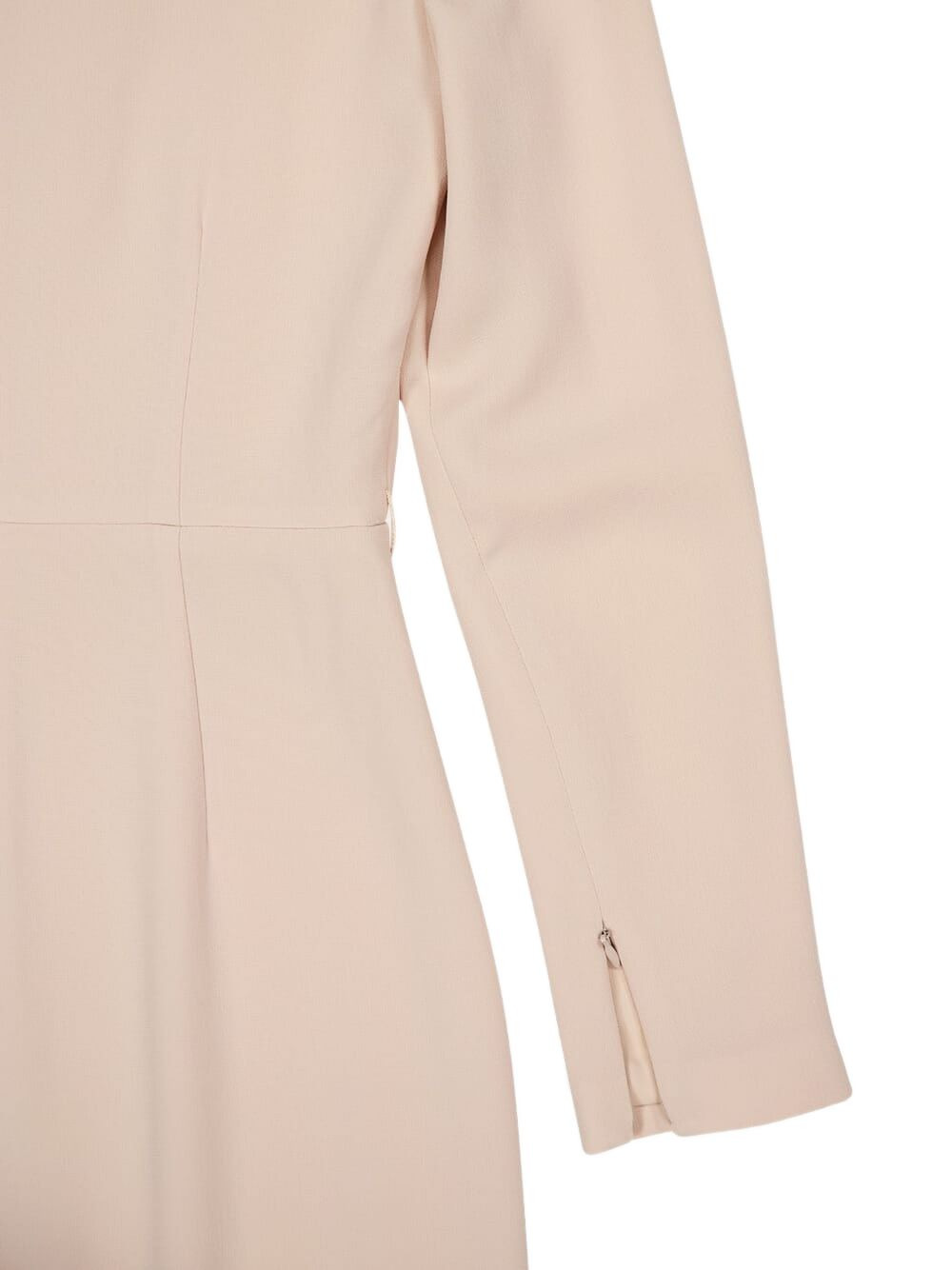 pearl-embellished draped dress - 4