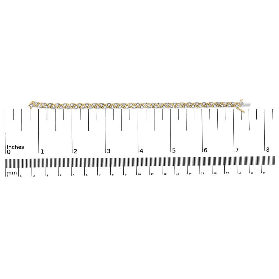 Haus Of Brilliance - Haus of Brilliance 14K Yellow Gold 4.00 Cttw Diamond Triangle Link Tennis Bracelet - 4
