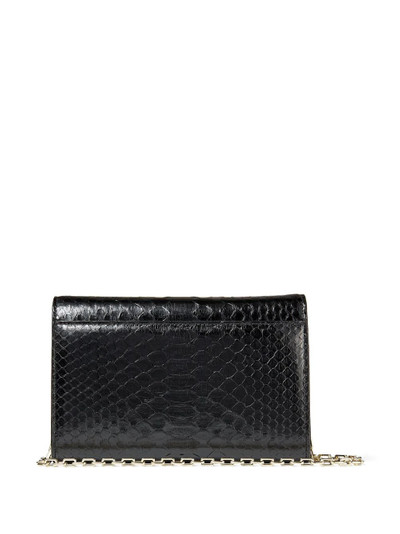 JIMMY CHOO logo clutch bag outlook