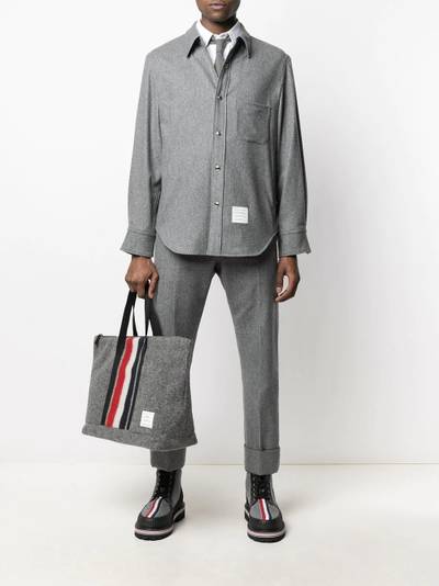 Thom Browne striped felt tote bag outlook