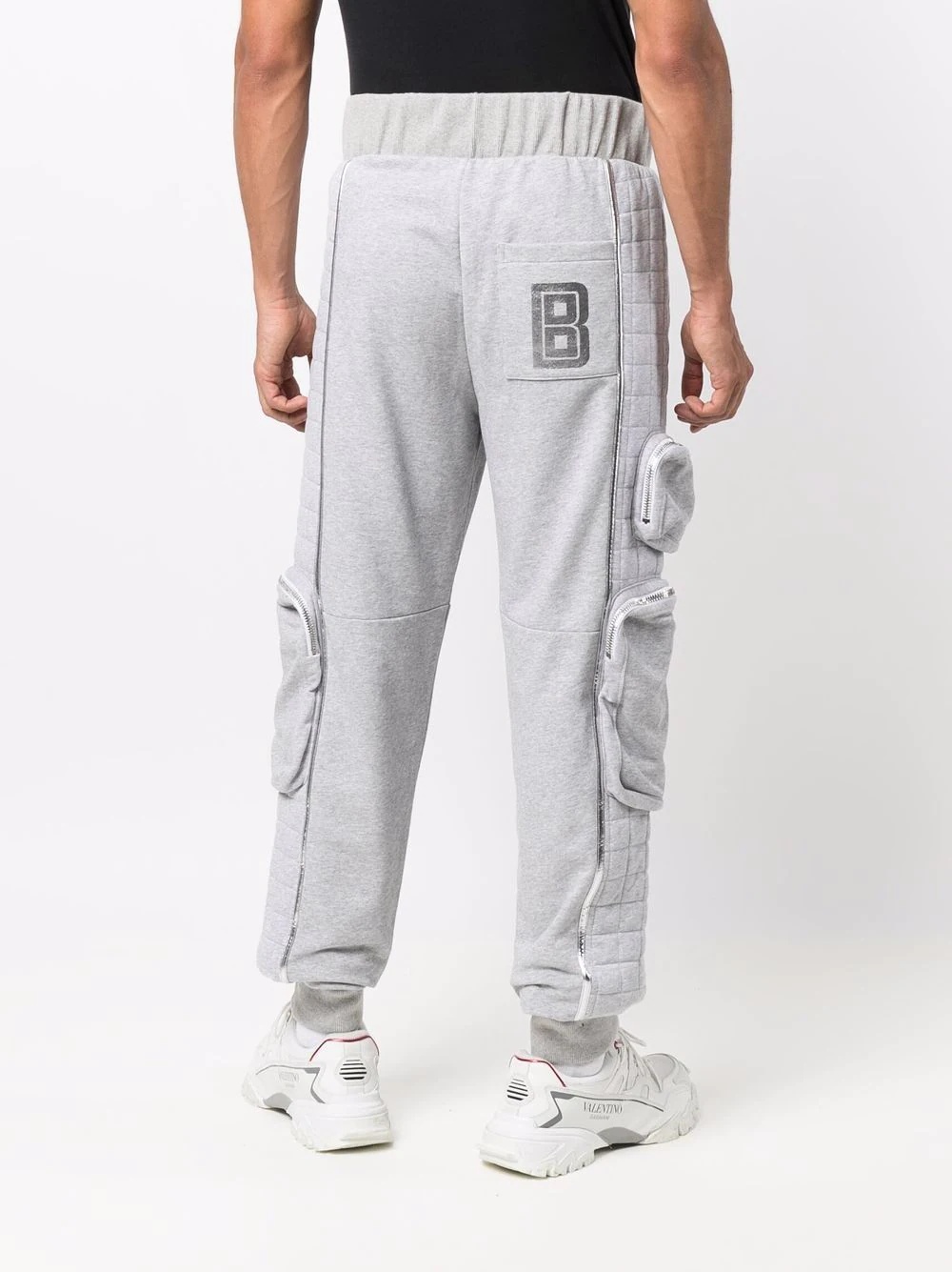 motif-print toggle-fastening track pants - 4