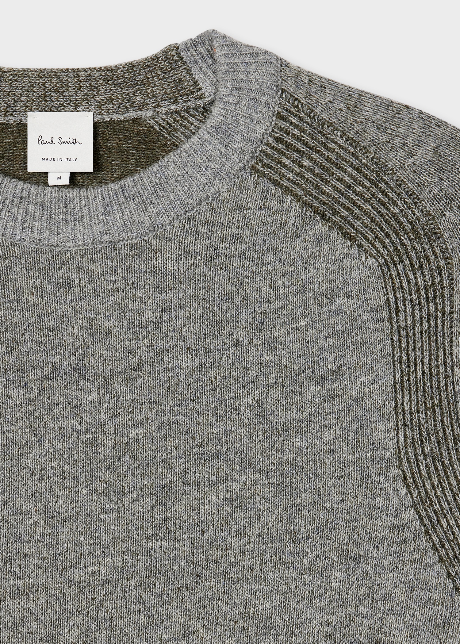 Grey Lambswool Crew Neck Sweater - 3