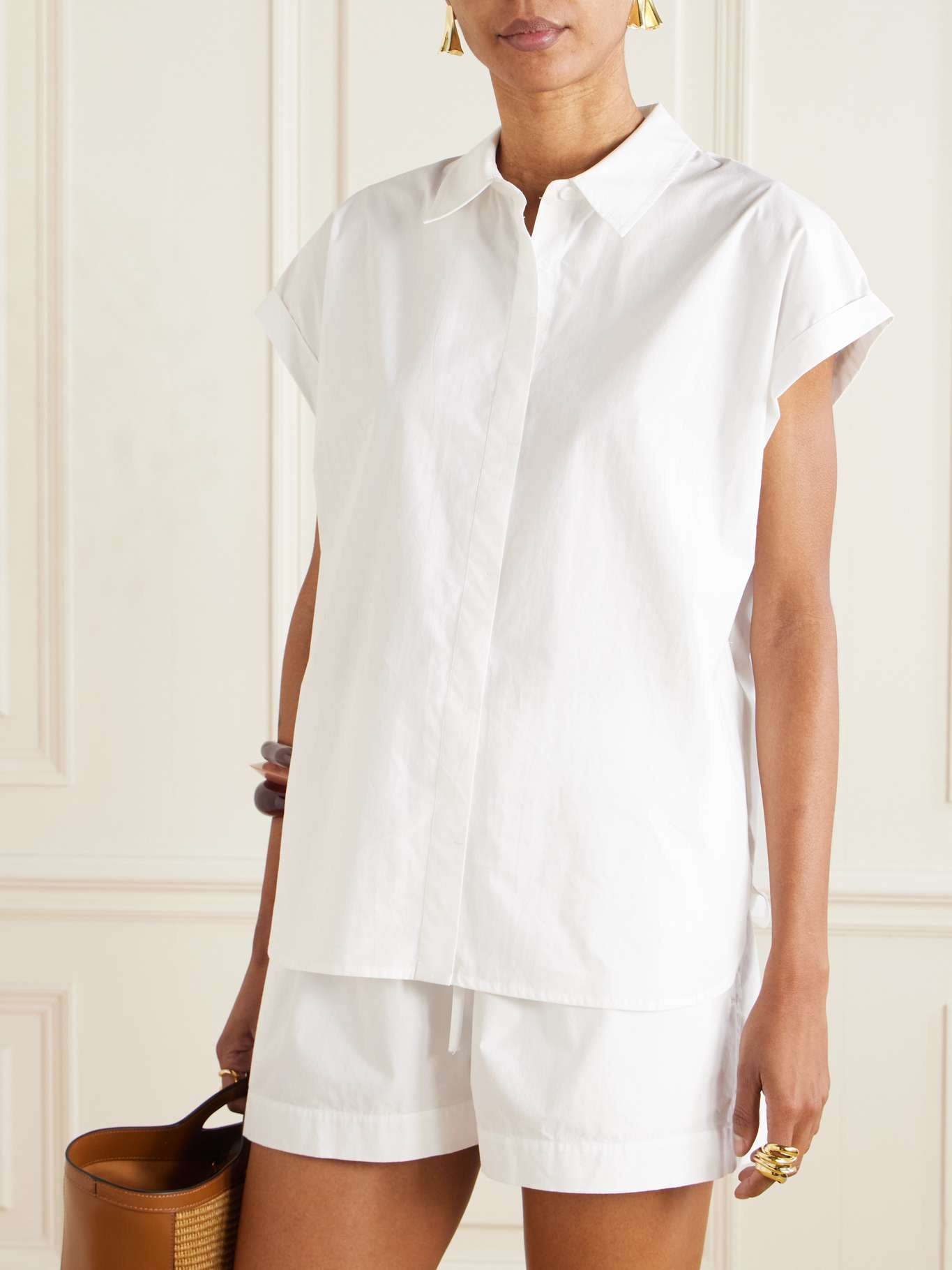 Organic cotton-poplin shirt White - 3