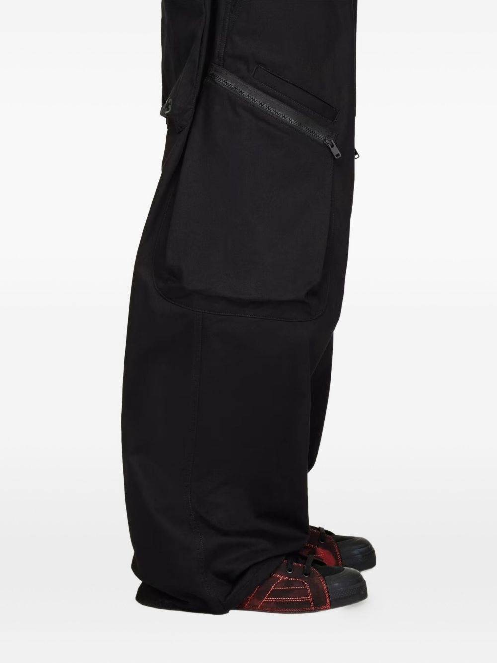 PLEATED-DETAILS CARGO TROUSERS - 2