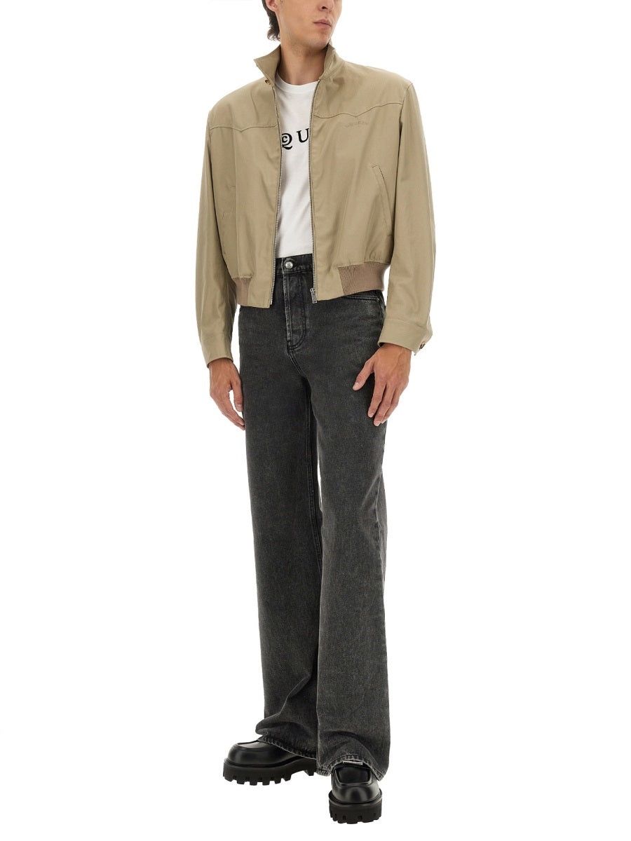 Alexander Mcqueen Men Harrington Cropped Jacket - 4