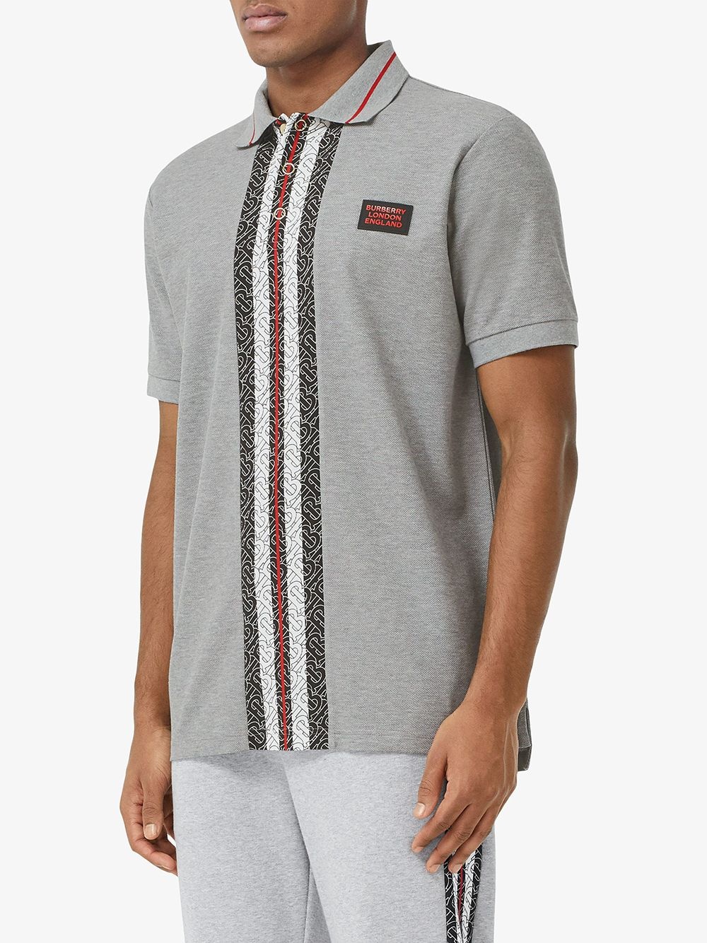 Monogram Stripe print polo shirt - 3