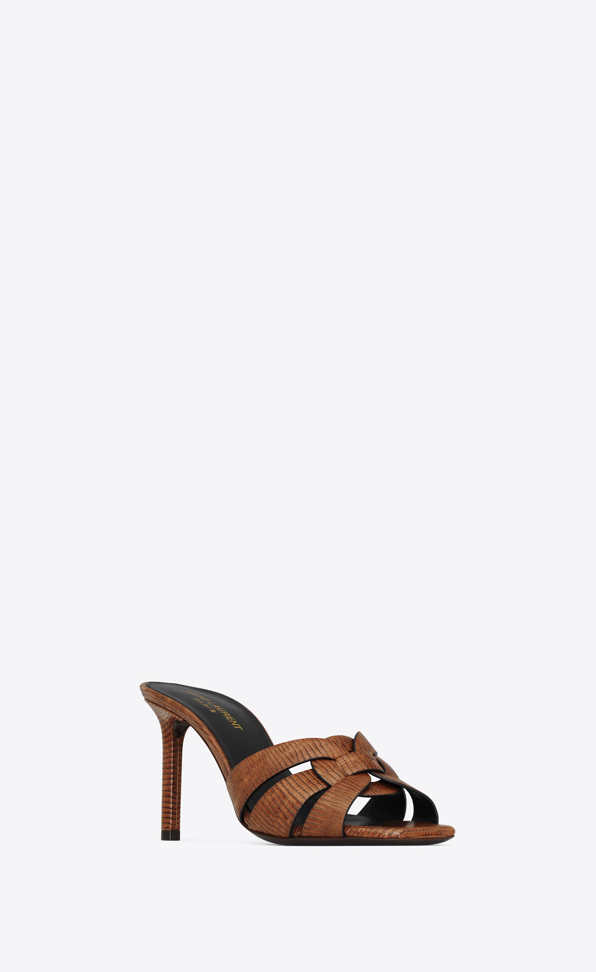 tribute mules in lizard-embossed leather - 3