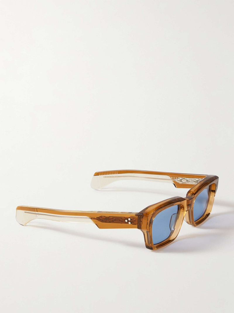JACQUES MARIE MAGE Ashcroft Rectangular-Frame Acetate Sunglasses outlook