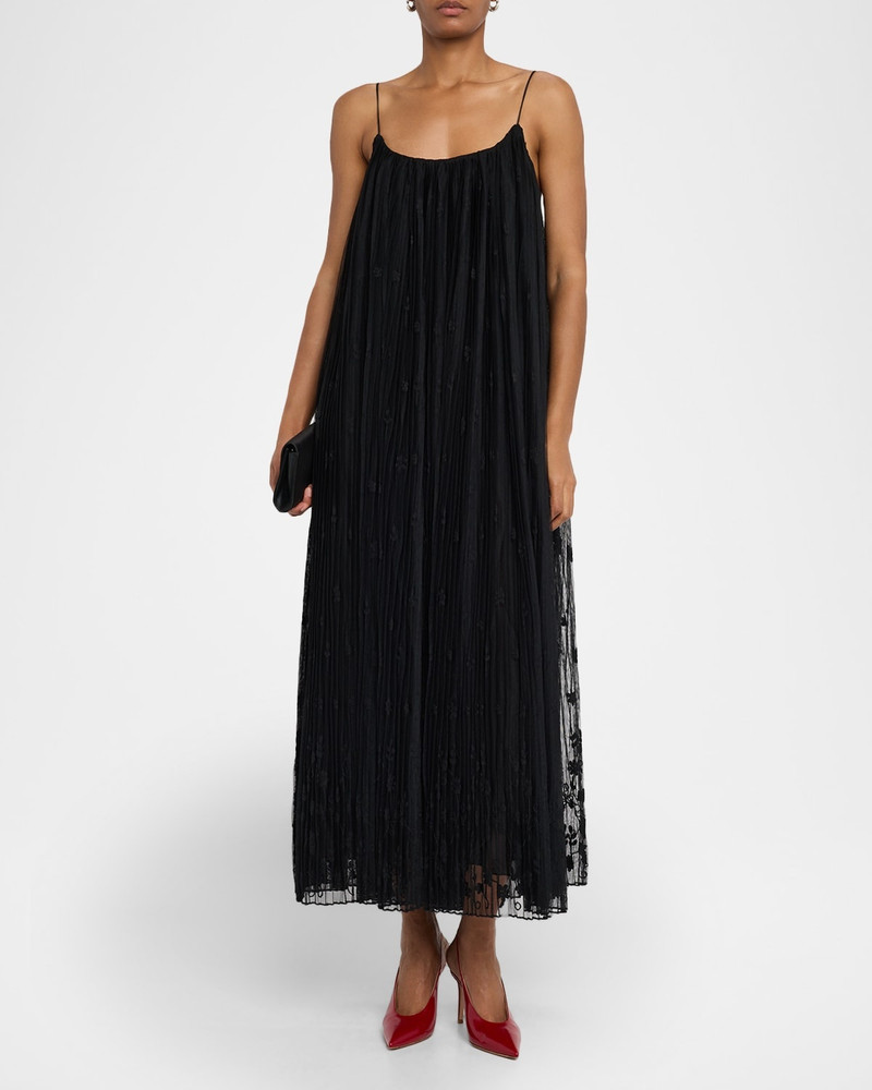 Totême Floral Embroidered Plisse Tulle Maxi Dress outlook