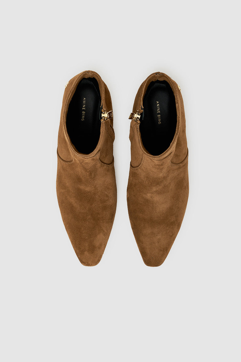 ANINE BING Freya Flat Boots - Tobacco outlook
