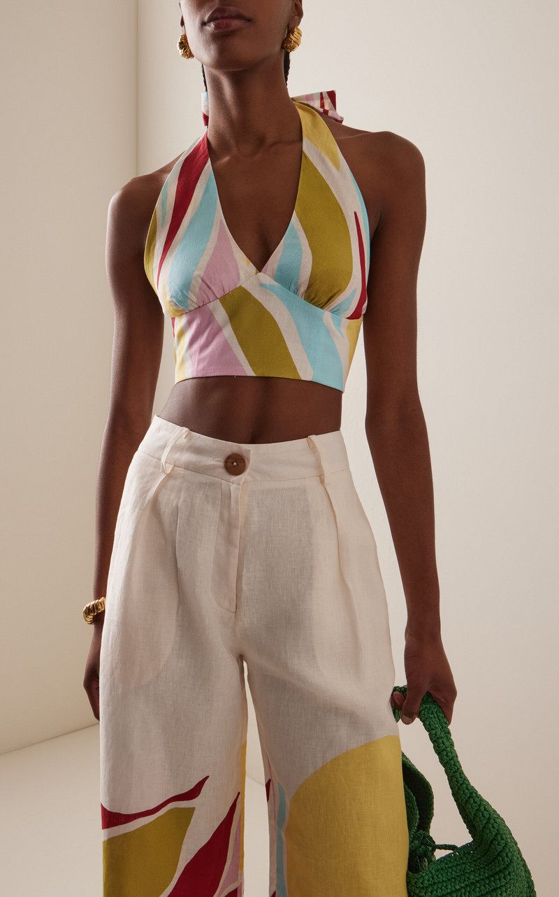 CALA de la CRUZ Exclusive Riviera Olivia Linen Top multi outlook
