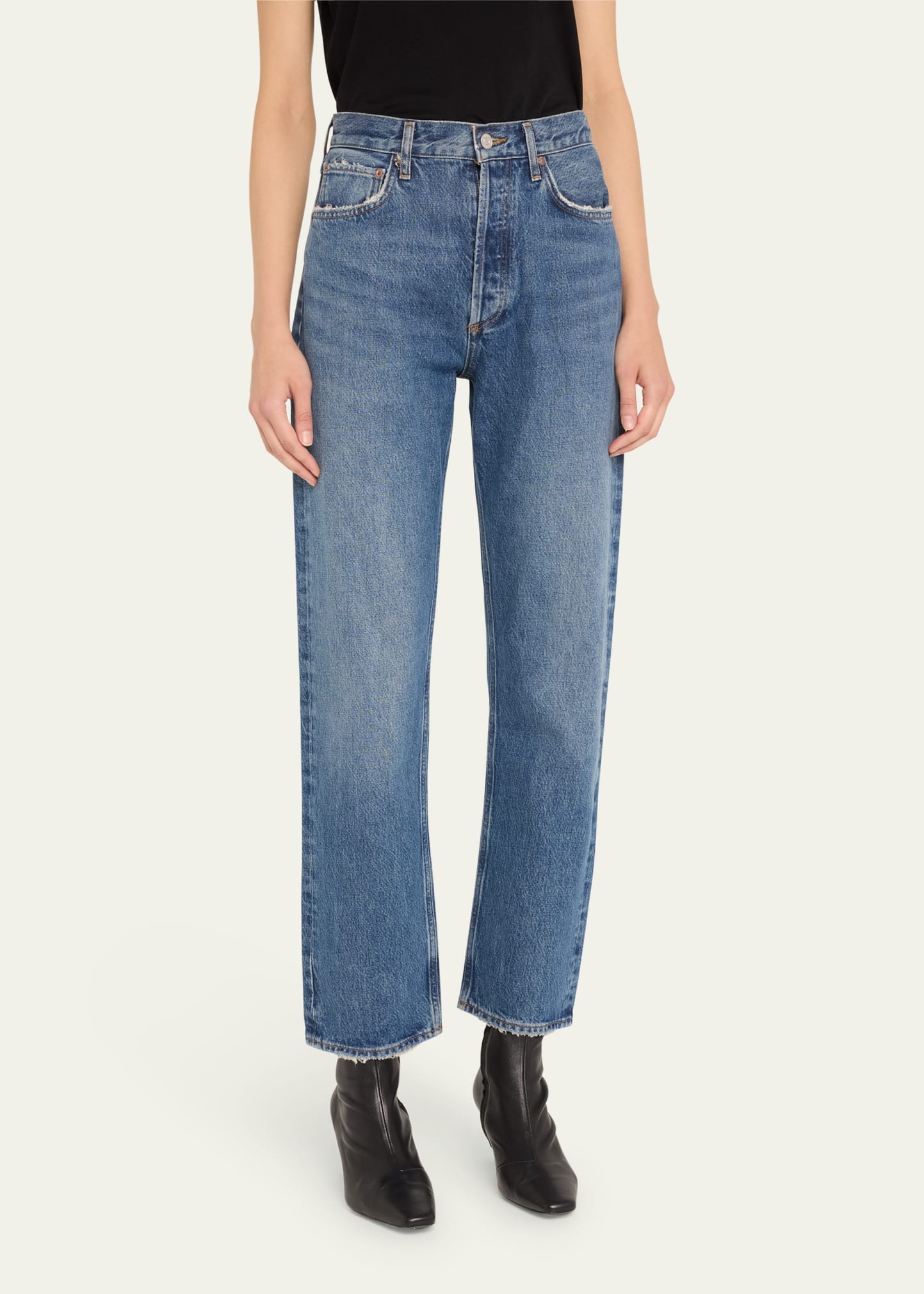 90's Pinch Waist High-Rise Straight Jeans - 4