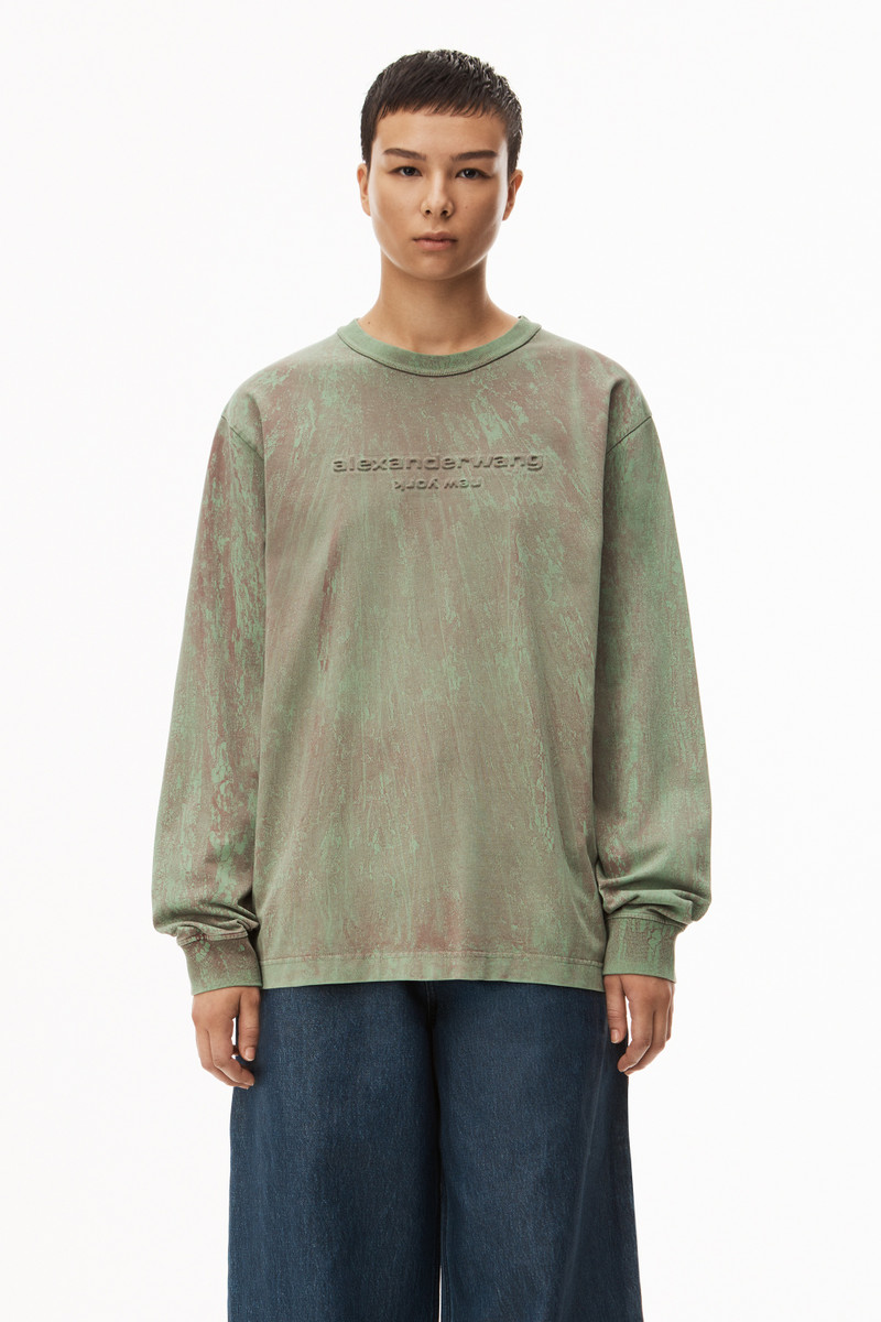 PLASTER DYED LONG SLEEVE IN COMPACT JERSEY 2