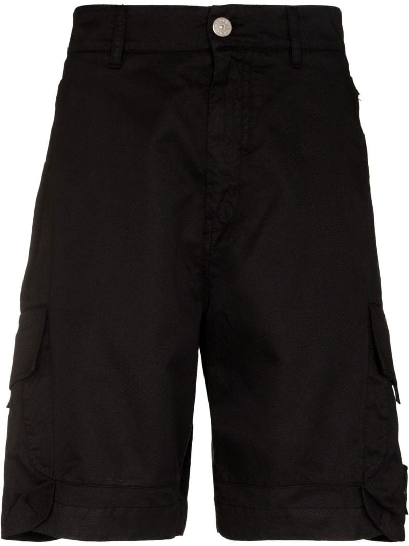 Compass-patch chino shorts - 1