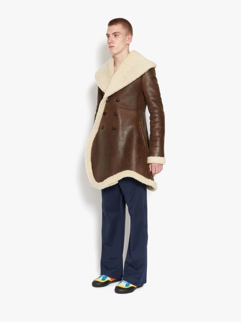 BUMPER-TUBE SHEARLING PEACOAT - 3