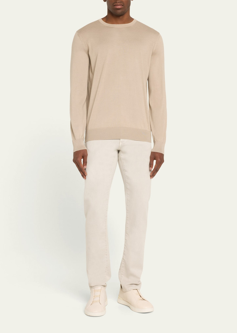ZEGNA Men's Cashseta Cashmere and Silk Crewneck Sweater outlook