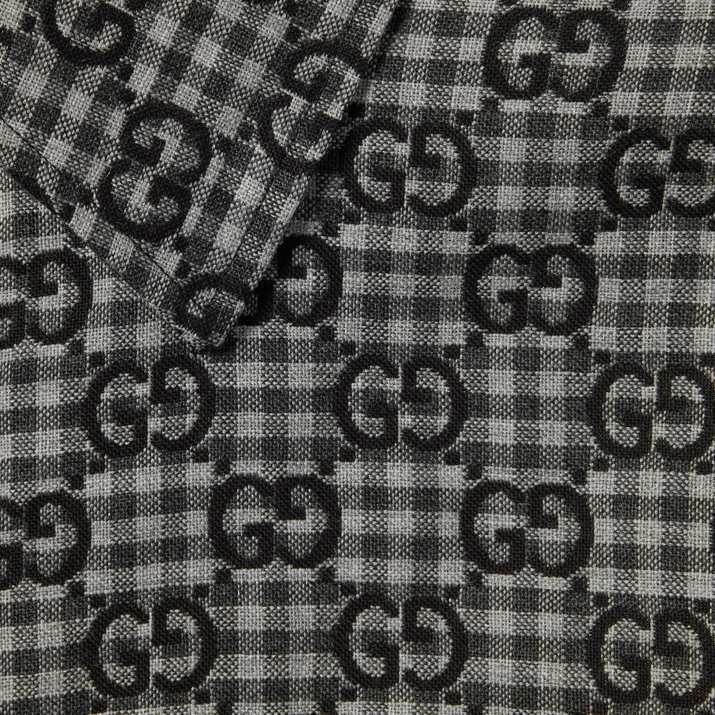GG gingham cotton wool jacquard shirt - 6