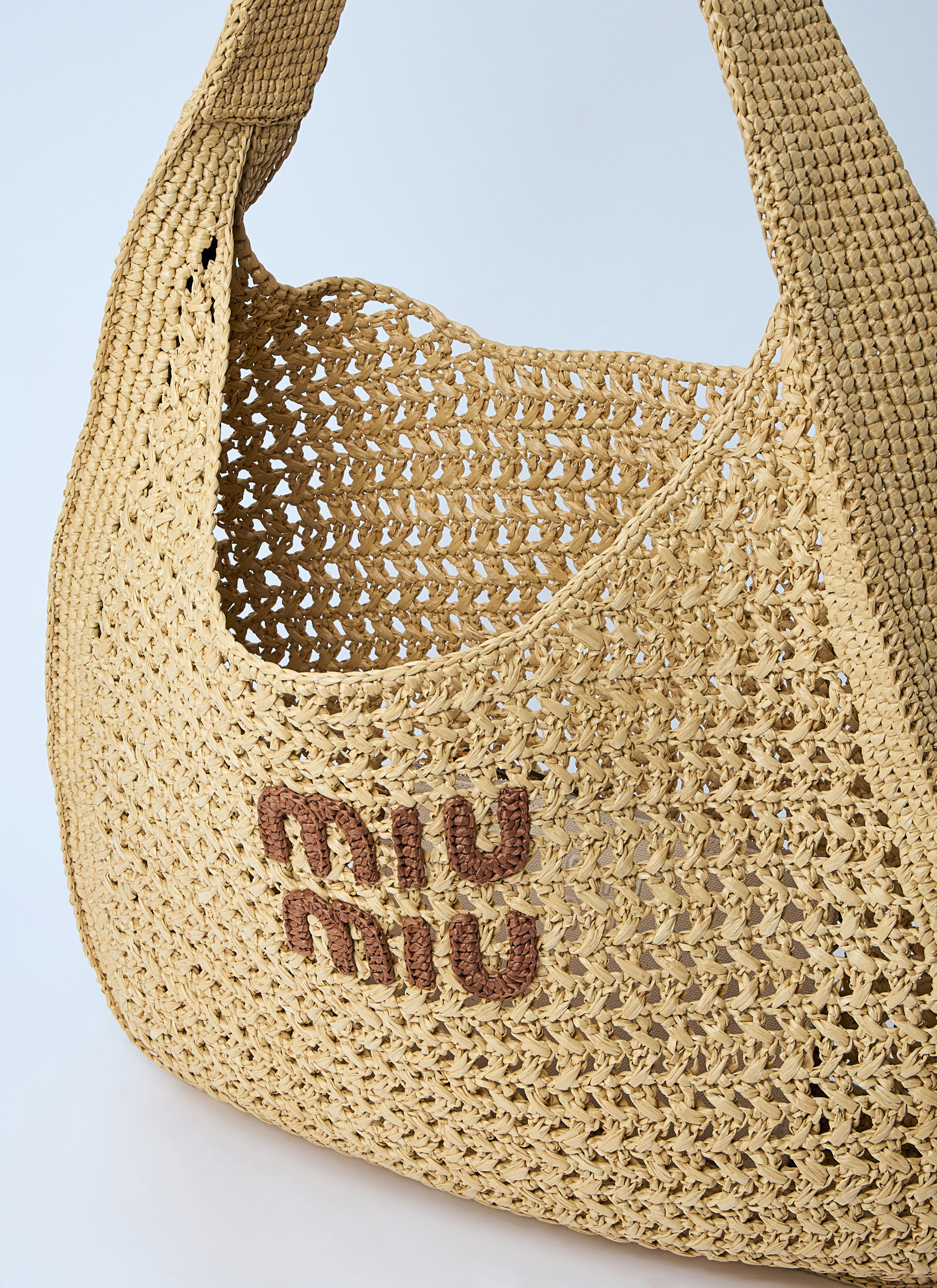 Logo Motif Crochet Shoulder Bag - 6