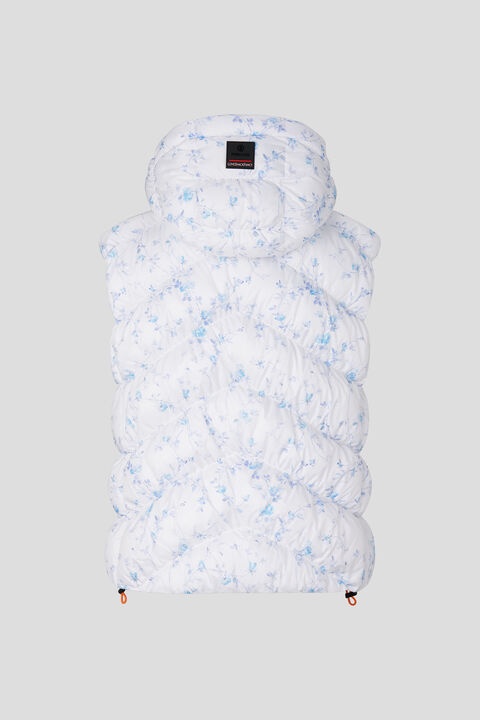 Naima Quilted waistcoat in White/Blue - 8