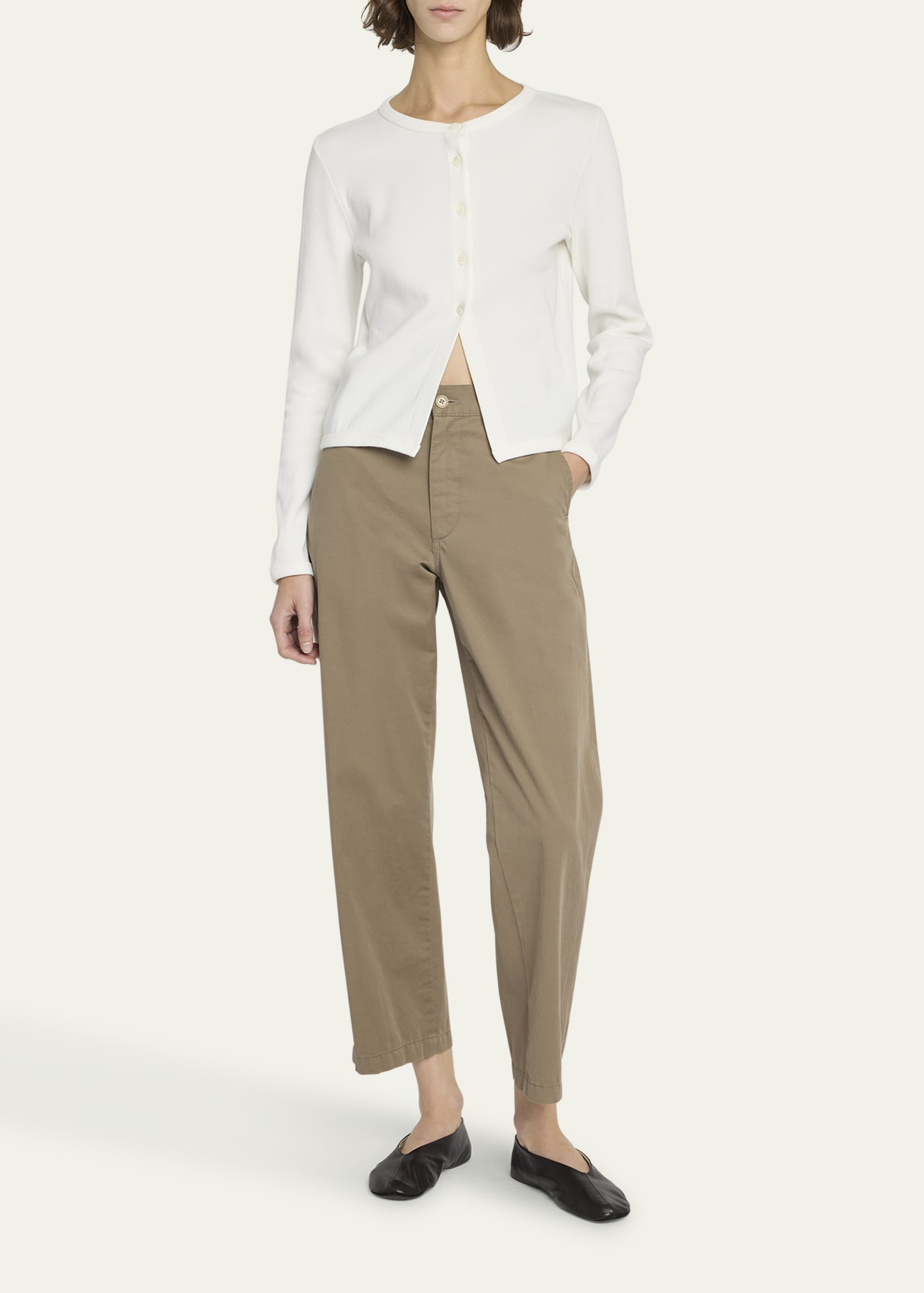 Gretas Cotton Crewneck Cardigan - 2