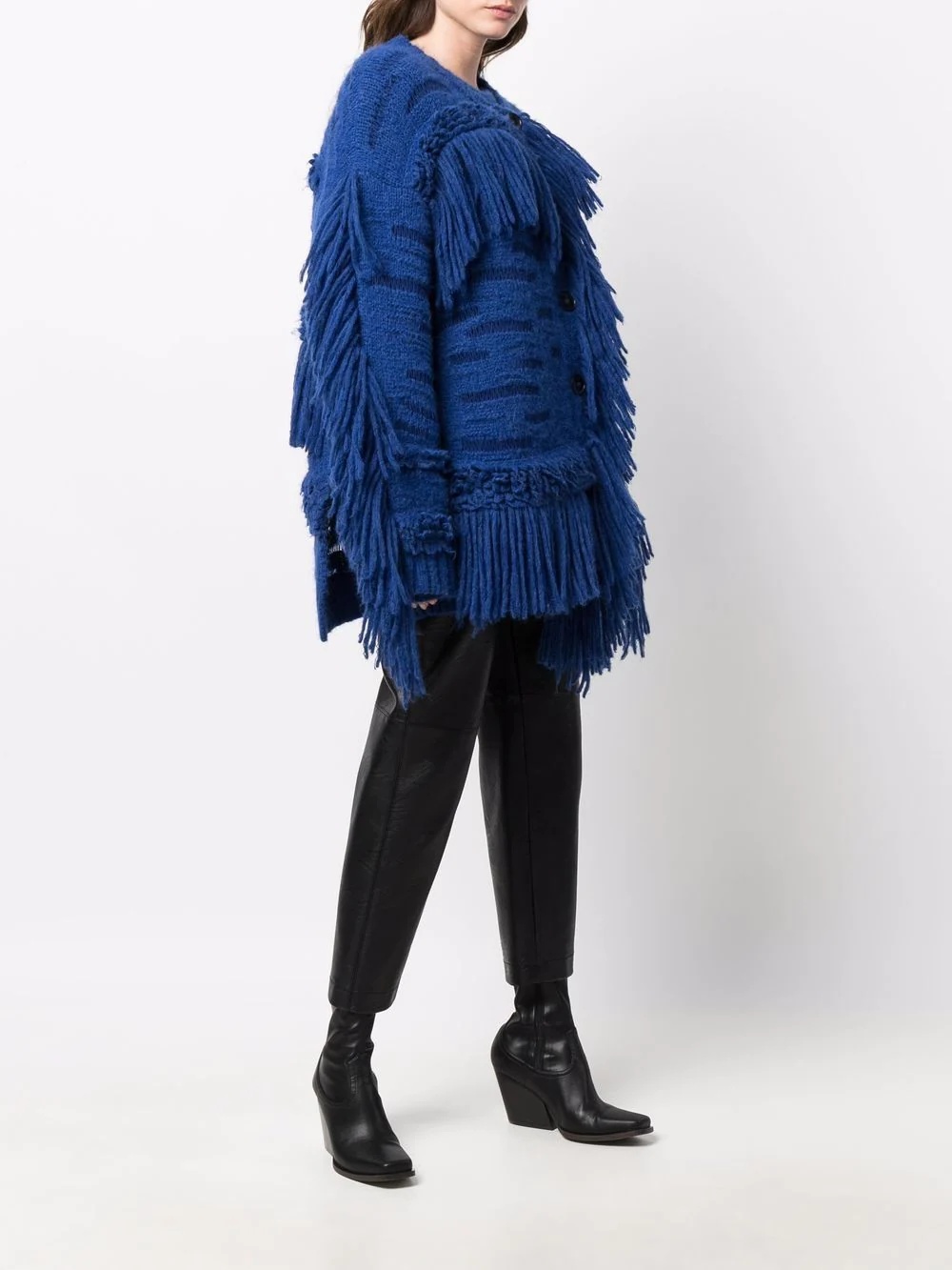 oversized fringed jumper - 3