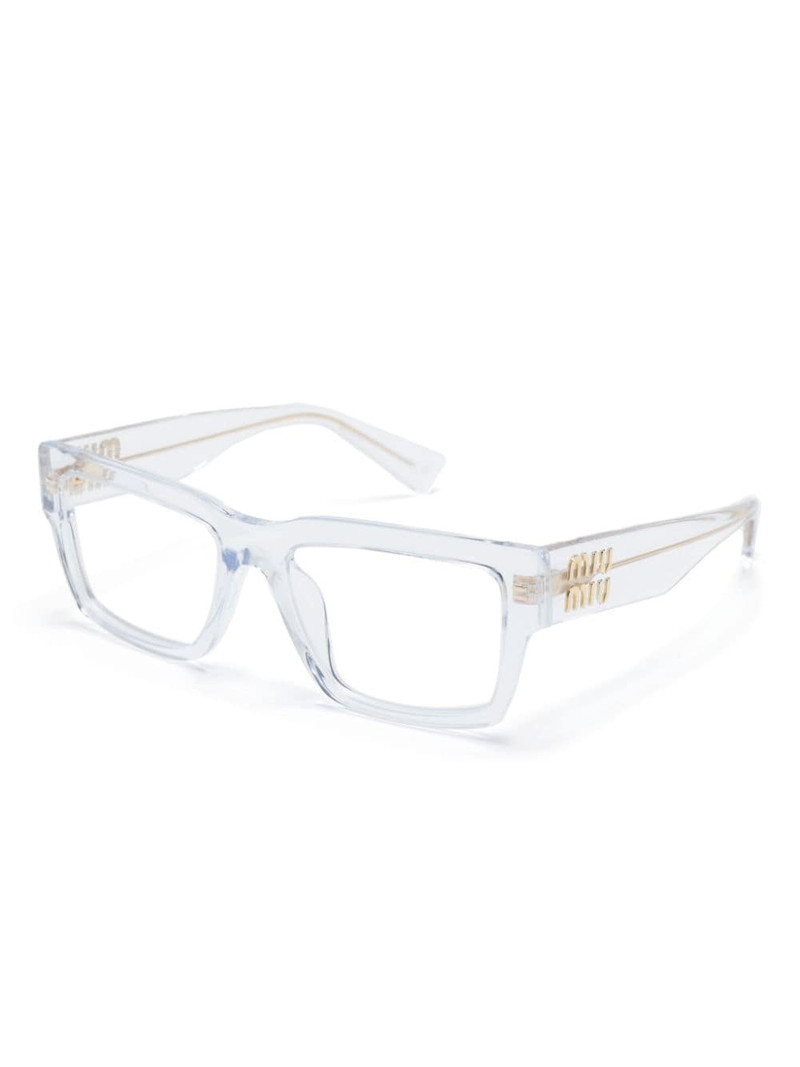 Miu Miu logo-plaque square-frame glasses outlook