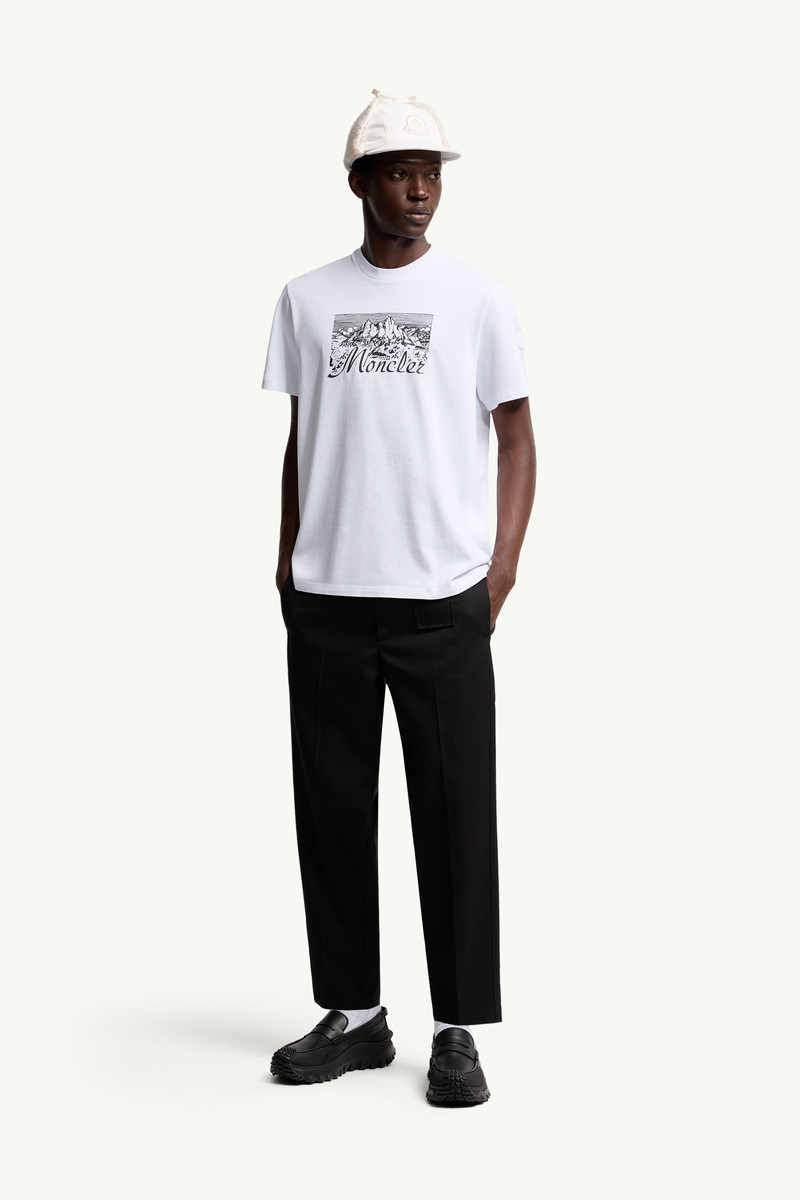 Moncler Mountain Logo Cotton T-Shirt outlook