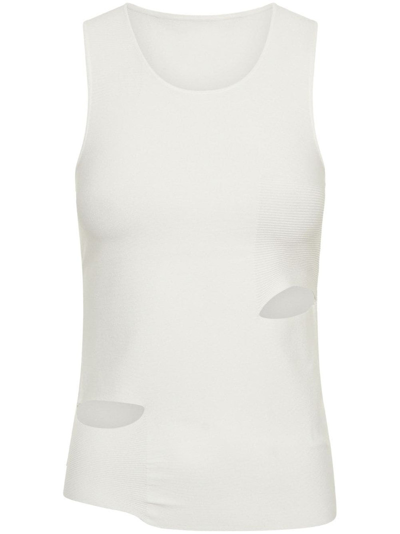 cut-out round-neck tank top - 1