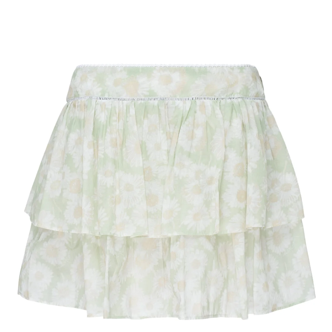 Daisy Print Mini Skirt - 1